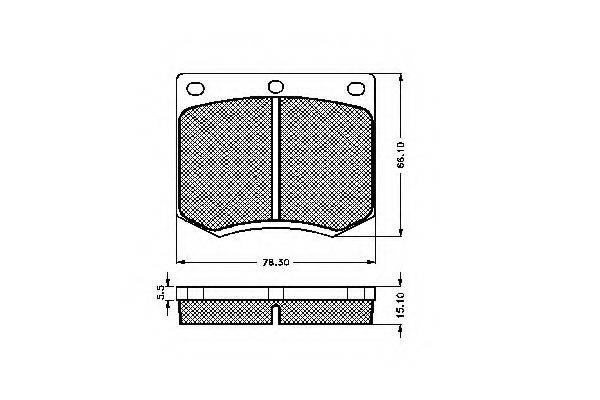 Комплект тормозных колодок, дисковый тормоз SPIDAN 30103