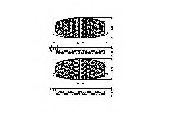 Комплект тормозных колодок, дисковый тормоз SPIDAN 30115