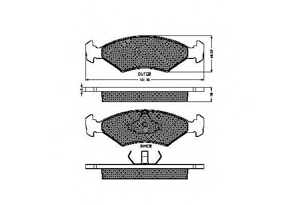 Комплект тормозных колодок, дисковый тормоз SPIDAN 30126