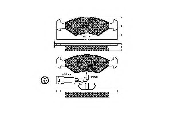 SPIDAN 30132 Комплект тормозных колодок, дисковый тормоз