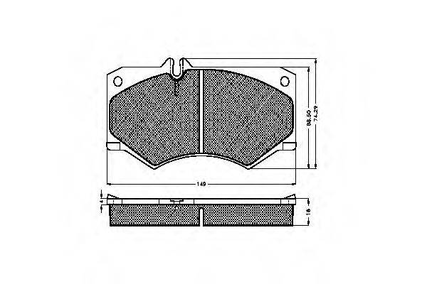 SPIDAN 30153 Комплект тормозных колодок, дисковый тормоз