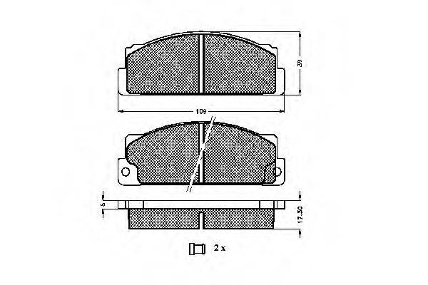 Комплект тормозных колодок, дисковый тормоз SPIDAN 30168