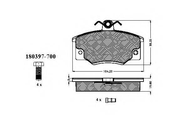 Комплект тормозных колодок, дисковый тормоз SPIDAN 30170