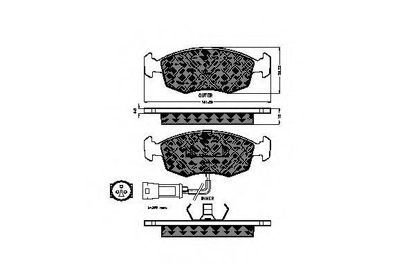 Комплект тормозных колодок, дисковый тормоз SPIDAN 30177