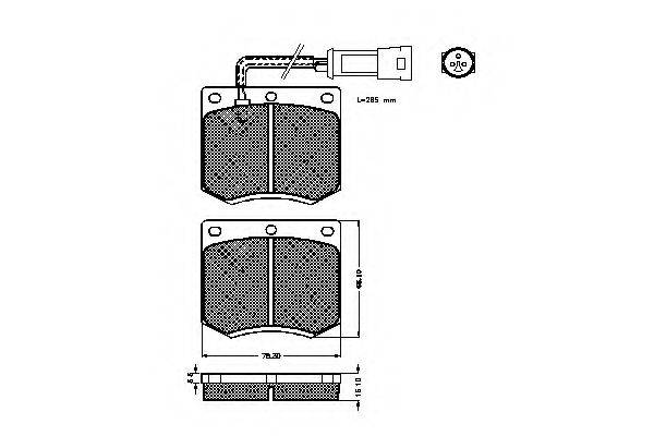 Комплект тормозных колодок, дисковый тормоз SPIDAN 30184