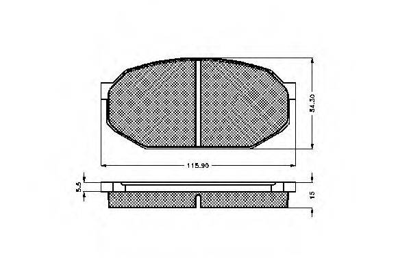 Комплект тормозных колодок, дисковый тормоз SPIDAN 30189