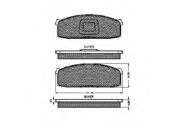 SPIDAN 30191 Комплект тормозных колодок, дисковый тормоз