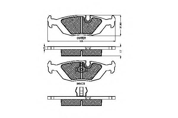 Комплект тормозных колодок, дисковый тормоз SPIDAN 30192