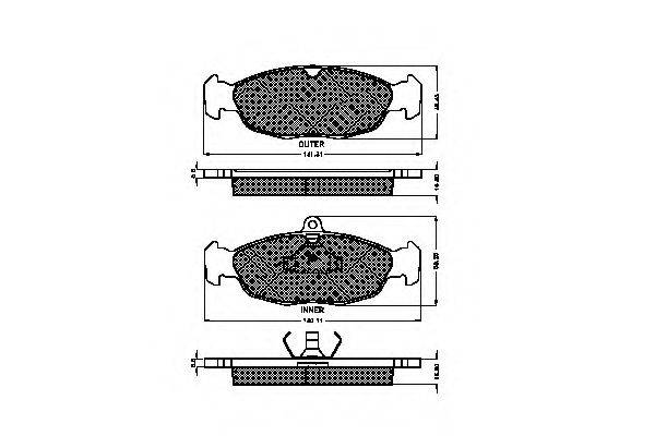 Комплект тормозных колодок, дисковый тормоз SPIDAN 30960