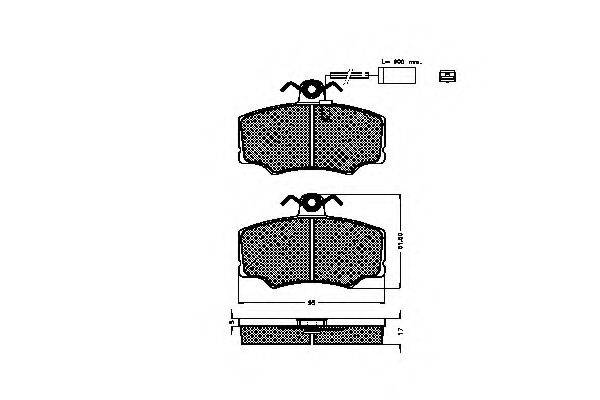 Комплект тормозных колодок, дисковый тормоз SPIDAN 30964
