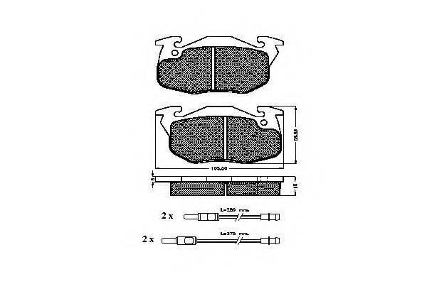 Комплект тормозных колодок, дисковый тормоз SPIDAN 30974