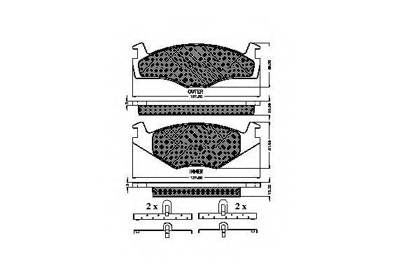 Комплект тормозных колодок, дисковый тормоз SPIDAN 31017