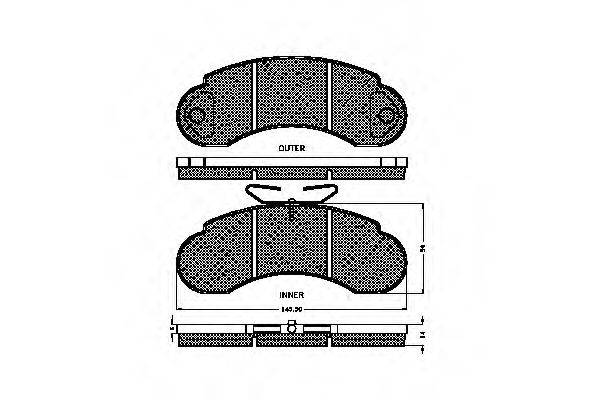 SPIDAN 31068 Комплект тормозных колодок, дисковый тормоз