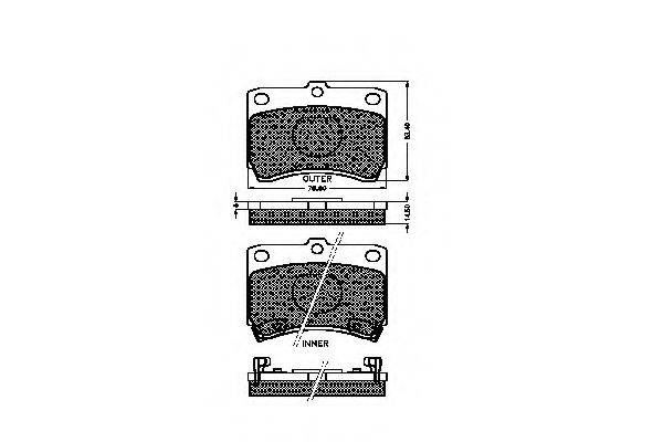 SPIDAN 31085 Комплект тормозных колодок, дисковый тормоз