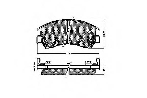 Комплект тормозных колодок, дисковый тормоз SPIDAN 31177
