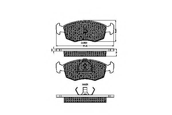 Комплект тормозных колодок, дисковый тормоз SPIDAN 31254
