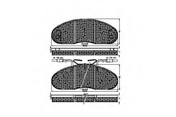 Комплект тормозных колодок, дисковый тормоз SPIDAN 31262