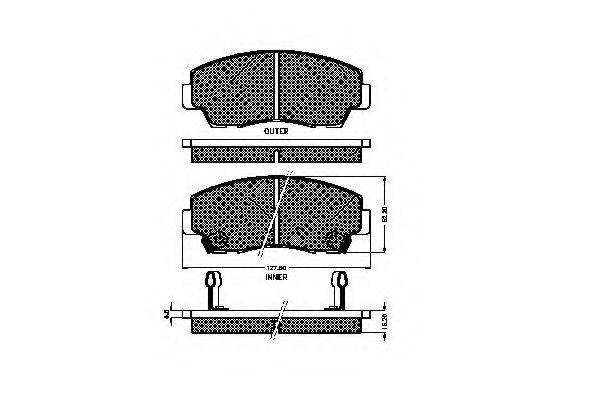 Комплект тормозных колодок, дисковый тормоз SPIDAN 31275