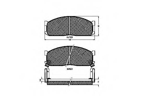 Комплект тормозных колодок, дисковый тормоз SPIDAN 31303