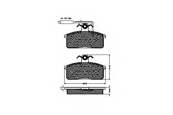 Комплект тормозных колодок, дисковый тормоз SPIDAN 31304