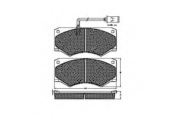 SPIDAN 31450 Комплект тормозных колодок, дисковый тормоз