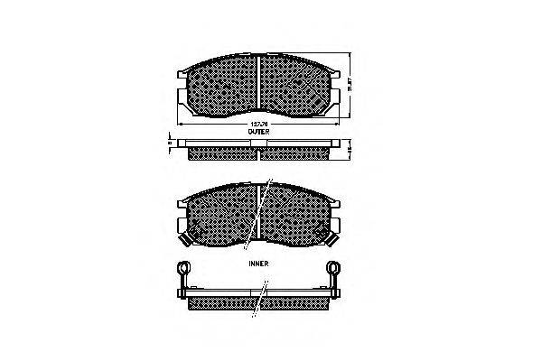 Комплект тормозных колодок, дисковый тормоз SPIDAN 31711