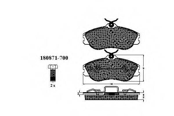 Комплект тормозных колодок, дисковый тормоз SPIDAN 31746