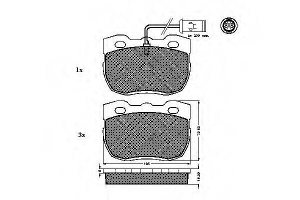 Комплект тормозных колодок, дисковый тормоз SPIDAN 31754