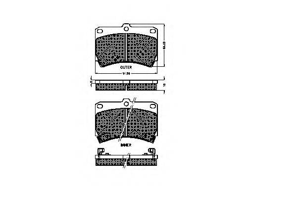 Комплект тормозных колодок, дисковый тормоз SPIDAN 31755