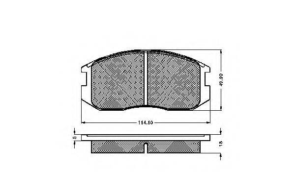 Комплект тормозных колодок, дисковый тормоз SPIDAN 31819