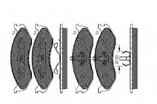 Комплект тормозных колодок, дисковый тормоз SPIDAN 31847