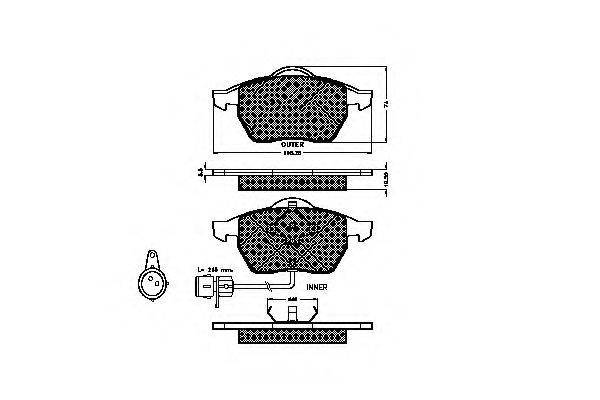 SPIDAN 31873 Комплект тормозных колодок, дисковый тормоз