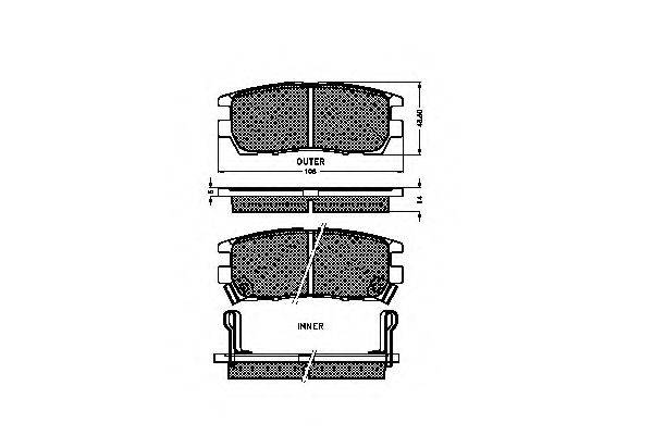 Комплект тормозных колодок, дисковый тормоз SPIDAN 31888
