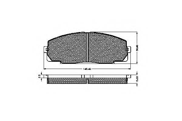 Комплект тормозных колодок, дисковый тормоз SPIDAN 31903