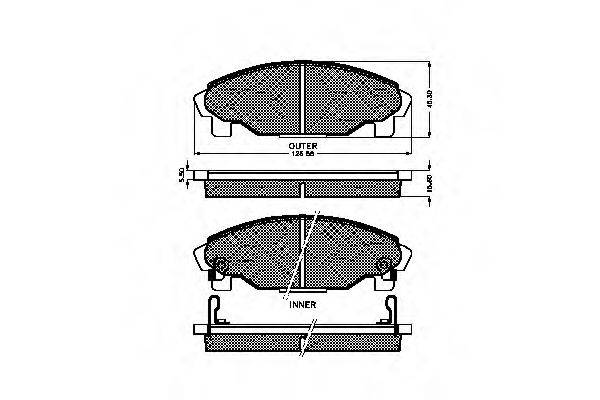 SPIDAN 32025 Комплект тормозных колодок, дисковый тормоз
