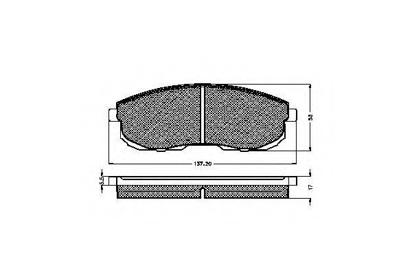 Комплект тормозных колодок, дисковый тормоз SPIDAN 32029