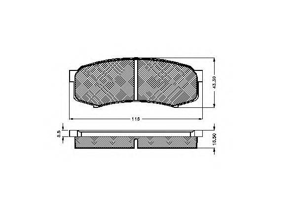 SPIDAN 32037 Комплект тормозных колодок, дисковый тормоз