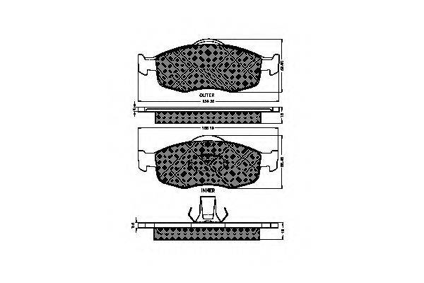 Комплект тормозных колодок, дисковый тормоз SPIDAN 32062