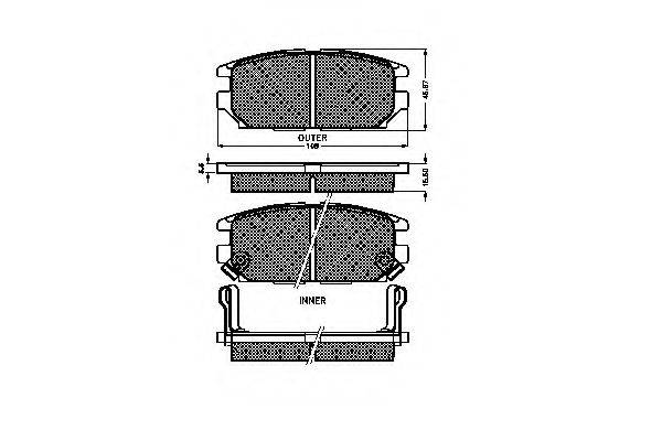 SPIDAN 32122 Комплект тормозных колодок, дисковый тормоз
