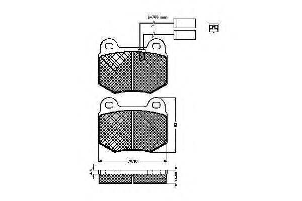 SPIDAN 32123 Комплект тормозных колодок, дисковый тормоз
