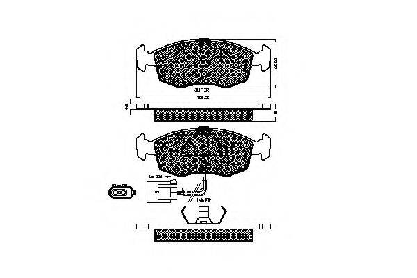 SPIDAN 32151 Комплект тормозных колодок, дисковый тормоз