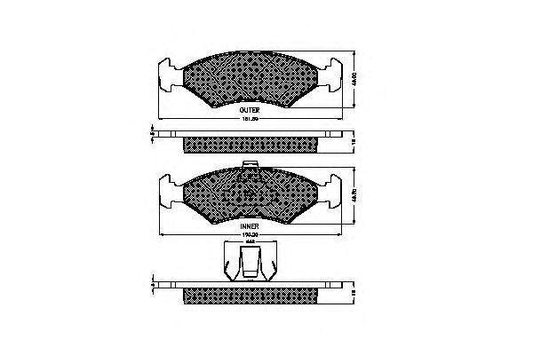 Комплект тормозных колодок, дисковый тормоз SPIDAN 32207
