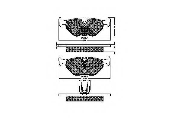 Комплект тормозных колодок, дисковый тормоз SPIDAN 32258