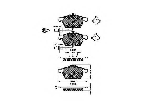 SPIDAN 32370 Комплект тормозных колодок, дисковый тормоз
