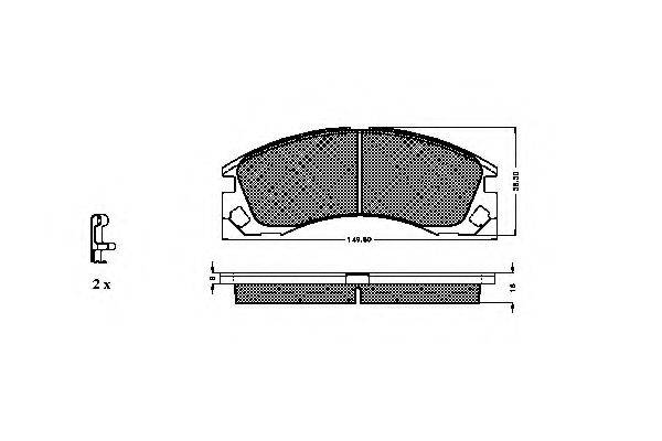 Комплект тормозных колодок, дисковый тормоз SPIDAN 32422