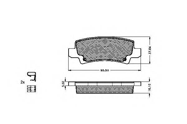 Комплект тормозных колодок, дисковый тормоз SPIDAN 32446