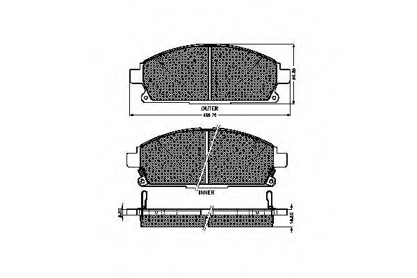 Комплект тормозных колодок, дисковый тормоз SPIDAN 32450