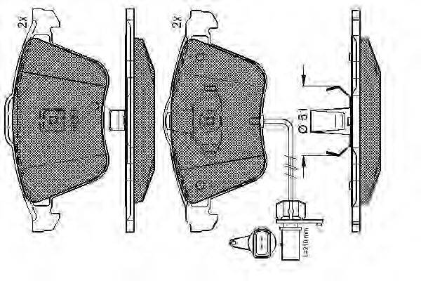 Комплект тормозных колодок, дисковый тормоз SPIDAN 32454