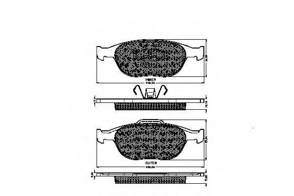 Комплект тормозных колодок, дисковый тормоз SPIDAN 32458