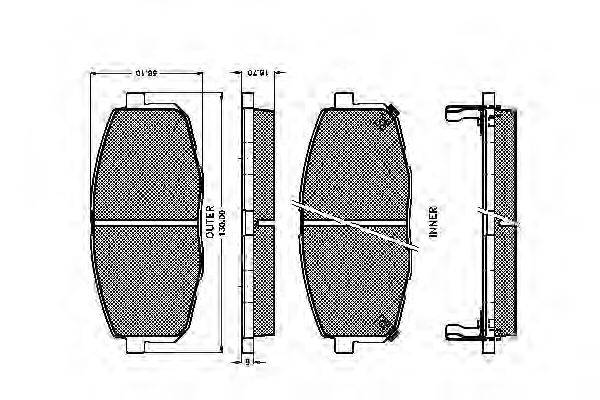 Комплект тормозных колодок, дисковый тормоз SPIDAN 32460